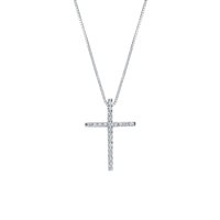 Pendente Mirco Visconti Donna Girocollo croce in Oro bianco Diamante 0.14 Ct GM22/8 - GM22/8